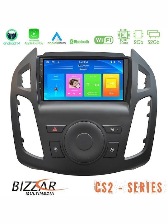 Bizzar Auto-Audiosystem für Ford Transit Connect / Transit / Tourneo Connect 2013-2018 (Bluetooth/USB/WiFi/GPS/Apple-Carplay/Android-Auto) mit Touchscreen 9"
