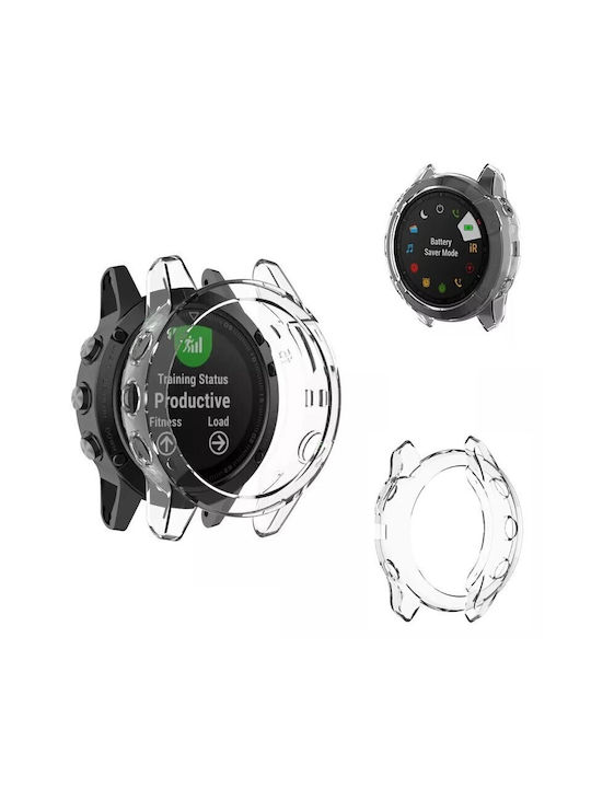 Best Accessories Silicone Case In Transparent Color Garmin Fenix 6x 6x Pro 6x Solar