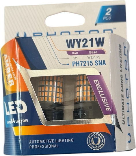 Photon Lămpi Autoturismului & Motocicletei WY21W / T20 Canbus LED Portocaliu 12V 2buc