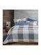 Nef-Nef Homeware Bettwäsche-Set mit Gummiband 160x200+35cm. Casual Check Denim 4Stück