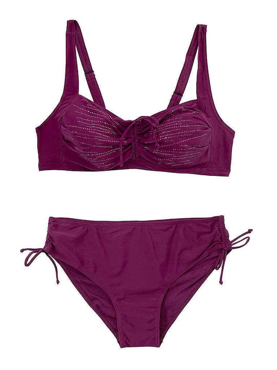 Ustyle Set Bikini με Αφαιρούμενη Ενίσχυση Ψηλόμ...