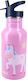 Vadobag Kinderflasche Rostfreier Stahl mit Strohhalm Rosa 500ml