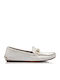 Leder Damen Loafers in Weiß Farbe