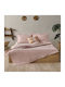 Kentia Vegas Set Coverlet King Size from Polyester Dusty Pink 260x240cm