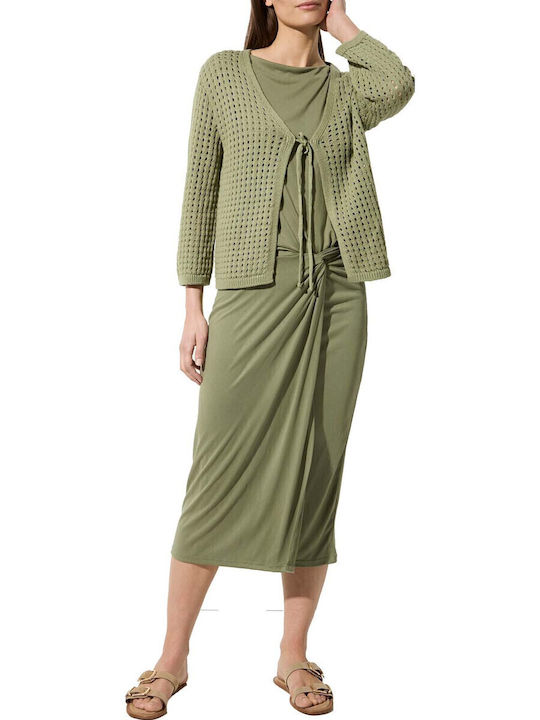 MORE & MORE С висока талия Midi Пола Плик Olive