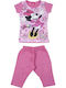 Minnie Mouse Kinder Schlafanzug Baumwoll Fuchsia