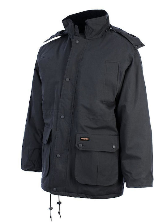 Il Mondo Work Jacket Cold with Removable Lining and Detachable Hood Gray