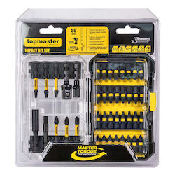 Комплект ударни накрайници за отвертки 42 части Topmaster