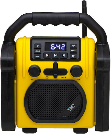 Adler AD1911 Tragbares Radio mit Bluetooth Gelb