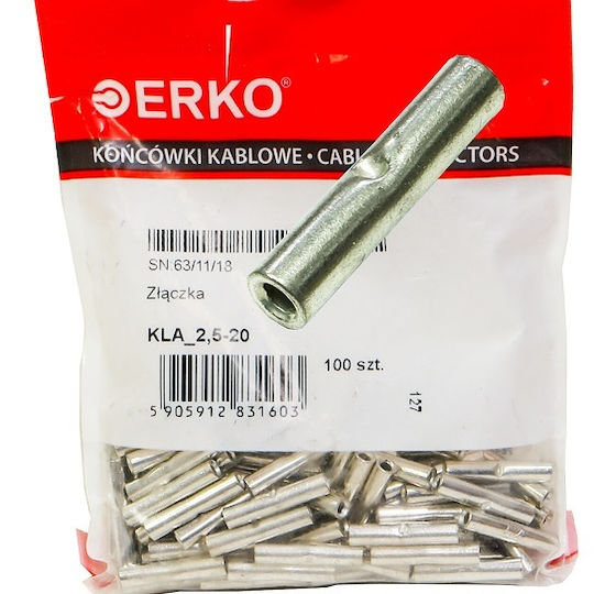 Cu Uninsulated Sleeve Kla 2.5-20 Erko 100pcs