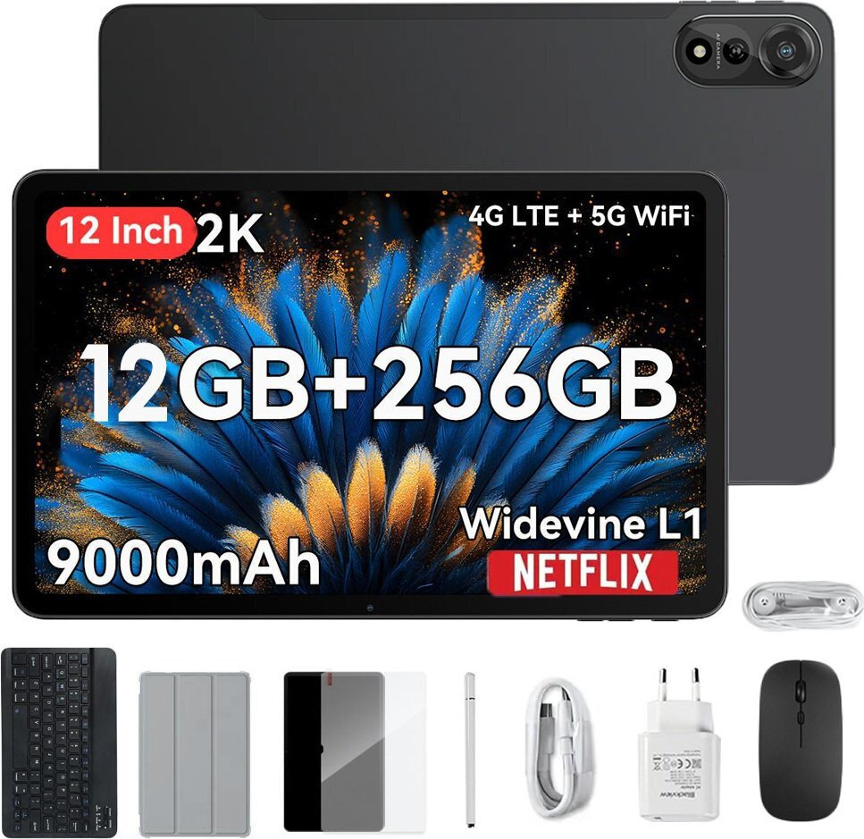 BlackViewMega2&AccessoriesBundle4G12"Tablet(12GB/256GB)Γκρι