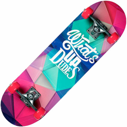 Action One Skateboard Complet Penny What's Up Dudes 70 X 20 Cm Imprimare Dublă Multicoloră