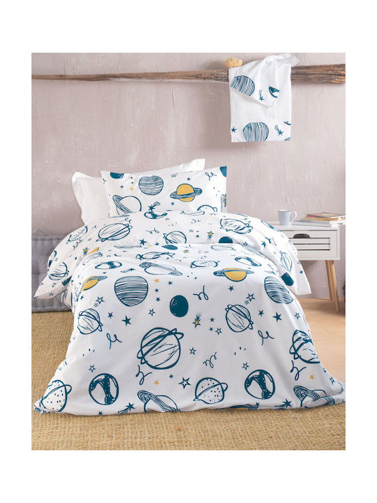 Rythmos Sheet Set Semi-double Cotton Symbol Whi...