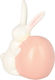 Osterdekoration Hasenfigur 12cm K-m Pfirsich Ap...