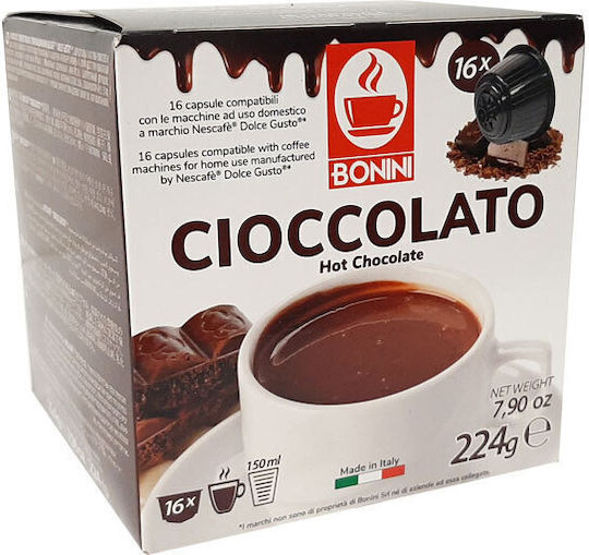 Tiziano Bonini Капсули Шоколад Съвместими с машина Dolce Gusto 16капси