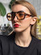 SeeVision Unisex Γυαλιά Ηλίου με Καφέ Ταρταρούγα Κοκκάλινο Σκελετό και Καφέ Φακό 50146-LEOPARD/ORANGE