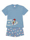 Minerva Kids' Pajamas Summer Sky Blue Roosters