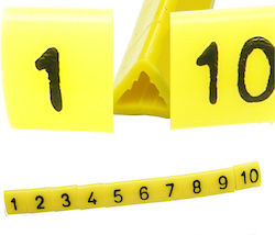 Wire Marker Oz-1 1-10 Yellow 100pcs