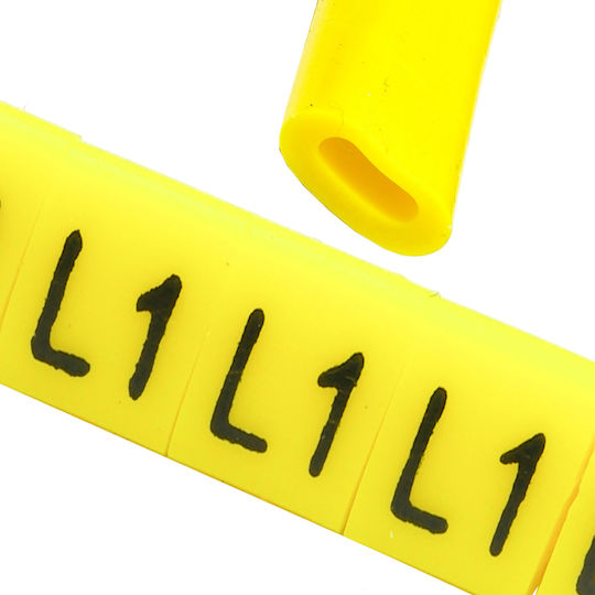 Oz-0 L1 Yellow Wire Markers 100 Pcs