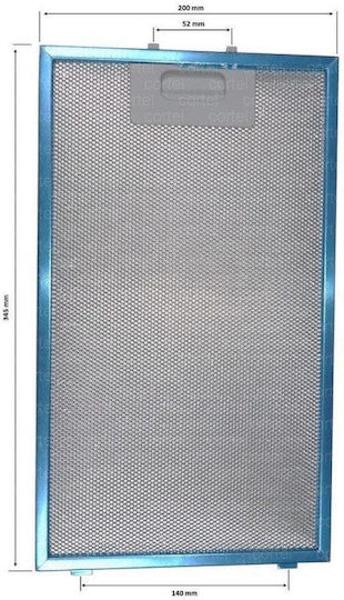 Davoline Metal Filter Replacement for Vent Hood Compatible with Davoline 34.5x20cm