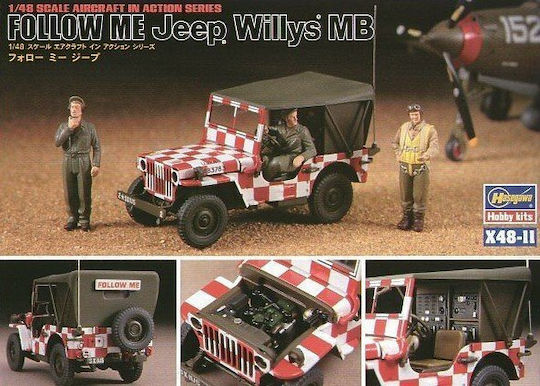 Hasegawa Model Figure Follow Me Jeep Willys Mb X48-11 1:48 Ha-36011
