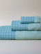 White Fabric Hand Towel Gemma 30x50cm Green Weight 600gr/m²