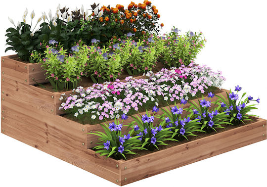 Outsunny Planter Box Lemn Maro 113x113x46cm.