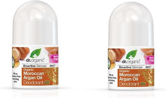 Dr.Organic Moroccan Argan Oil Αποσμητικό σε Roll-On 2x50ml