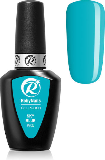 Roby Nails Ημιμόνιμο Βερνίκι Νυχιών Sky Blue