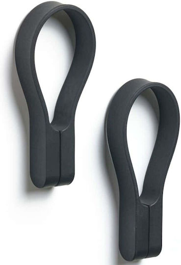 Zone Denmark Double Wall-Mounted Bathroom Rail ​9x9cm Black