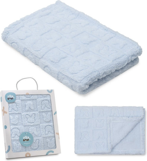 Interbaby Pătură Pepinieră Swaddling pături Albastru 80x110cm