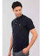 Short Sleeve Navy Blouse