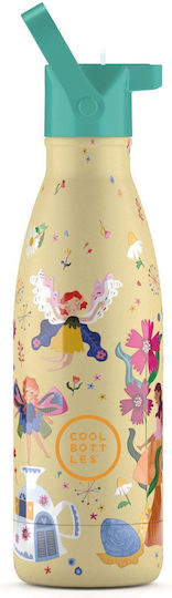 Cool Bottles Παιδικό Παγούρι Ανοξείδωτο με Καλαμάκι Magical Fairies 350ml (Διάφορα Σχέδια/Χρώματα)