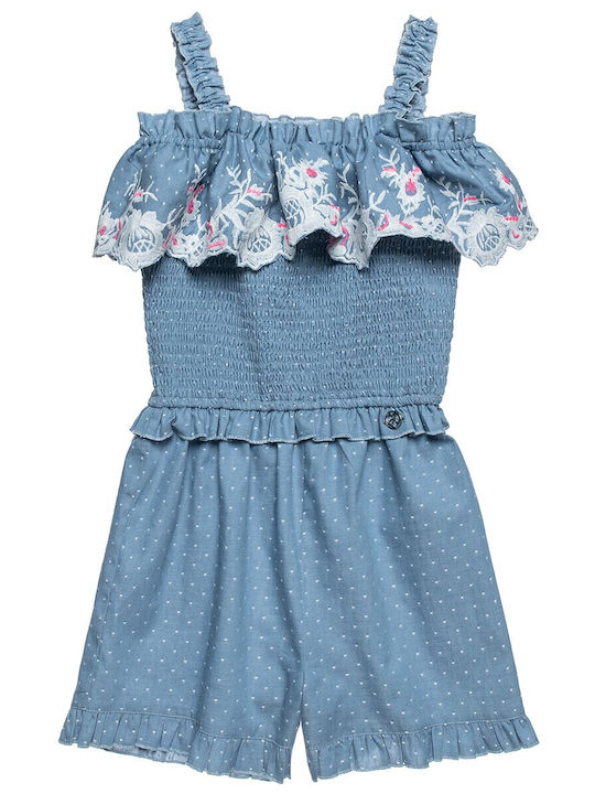Kinderstoff-Overall-Shorts/Bermudas Blau