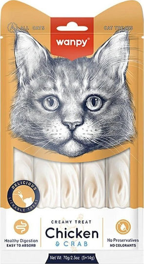 Wanpy Λιχουδιές με Κοτόπουλο για Γάτα 70gr