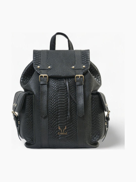 Genui Leather Backpack Black