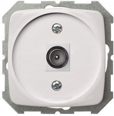Телевизионен контакт F тип Itvl-1-01 A B бял