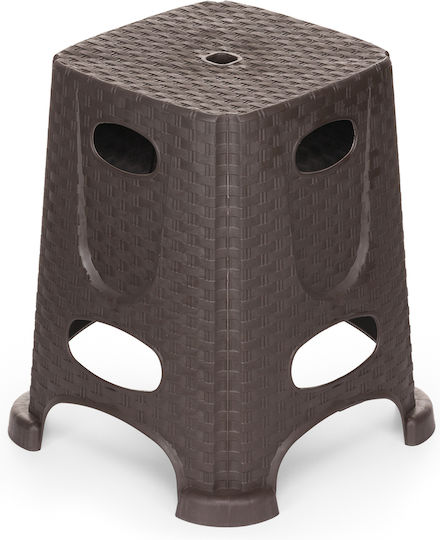 Outdoor Rattan Tif Garden Stool Brown 37x37x45cm