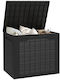 Outsunny Outdoor Storage Box Black L56xW41xH50cm