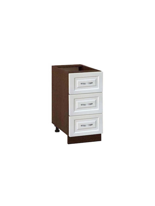 No 403 Floor Cabinet White/Mocha 40x60x82cm