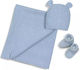 Interbaby Baby Gift Set Blue for 0-6 months 3pcs