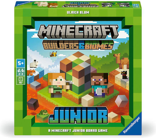 Επιτραπέζιο Παιχνίδι Minecraft Builders & Biomes Junior για 2-4 Παίκτες 5+ Ετών Ravensburger
