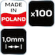 1 mm Abstandskreuze Rad 100 Stk