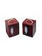 Galifas Set 2 Pieces Sugar Coffee Storage Boxes with Wooden Lid Brown 2 Pieces