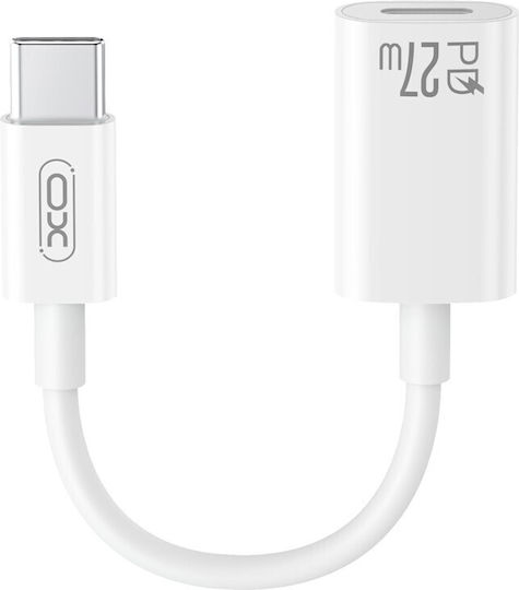 XO Конвертор USB-C / Lightning мъжки към USB-C / Lightning женски Бял 1бр 16.005.0360