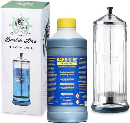 Set Desinfektionsflasche 1,1 Liter + Barbicide 2 Liter
