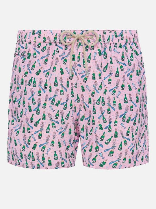 Men's Swimwear Shorts Pink with Patterns
