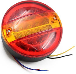 Φαναρι Στρογγυλο Φλας Πισω Φορτηγου D=142mm 20 Led Βιδωτο 24v Agroequip Agroequip