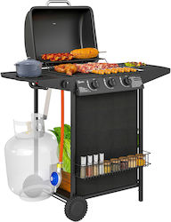 Outsunny Ψησταριά Υγραερίου 3 Εστιών 7.5kW με Πλαϊνό Μάτι 2kW