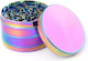 Grinder Curcubeu 63mm Capac Transparent 4 Părți